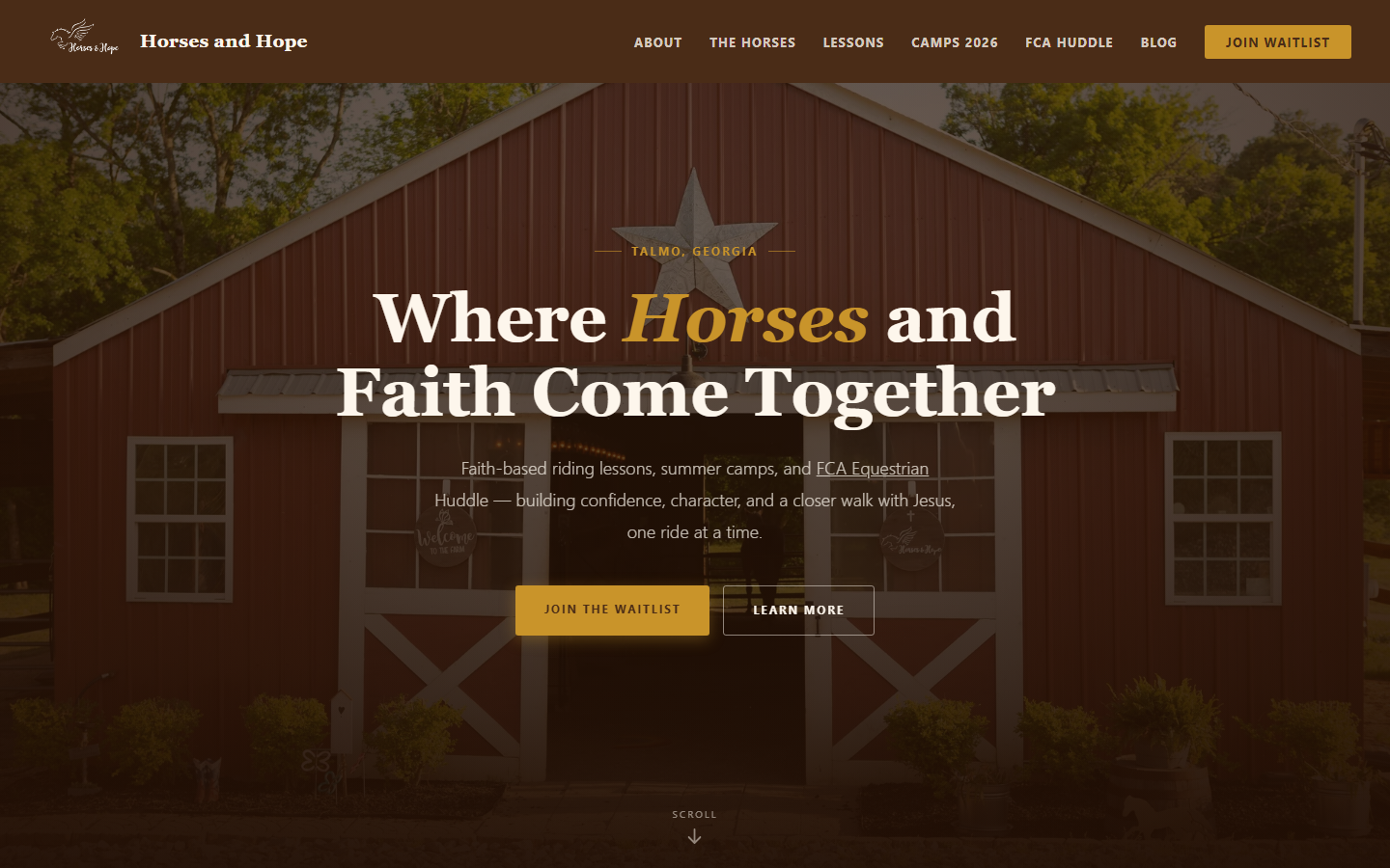 Horses and Hope website